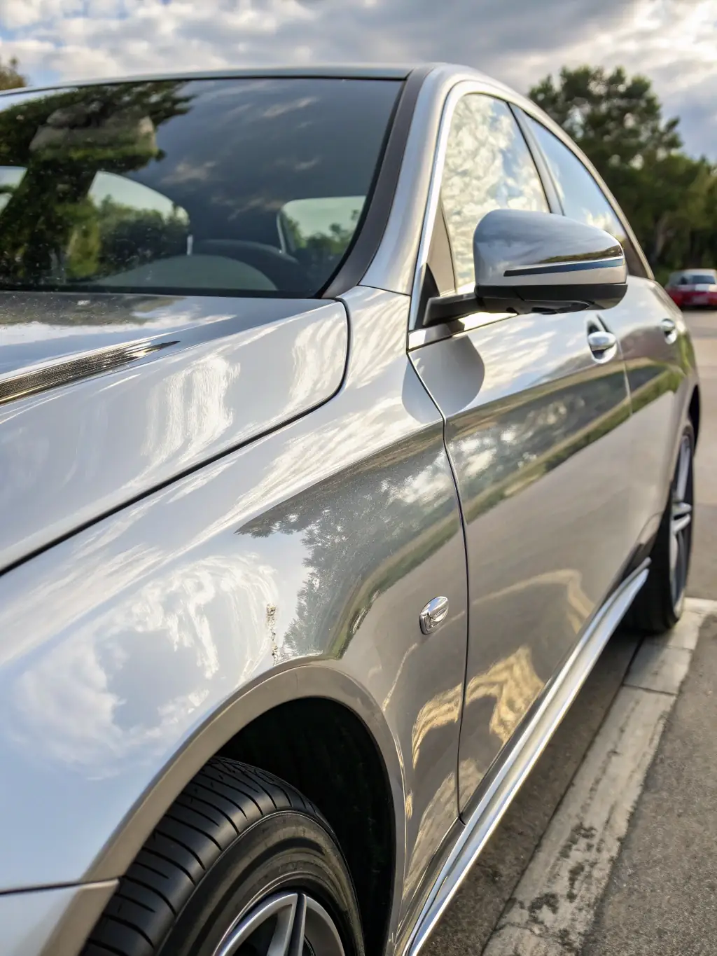 Image of a car after collision repair, showcasing the quality of ProAutoBody's collision repair services.